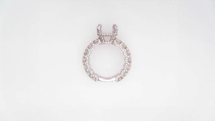 14k White Gold Diamond Setting Unset