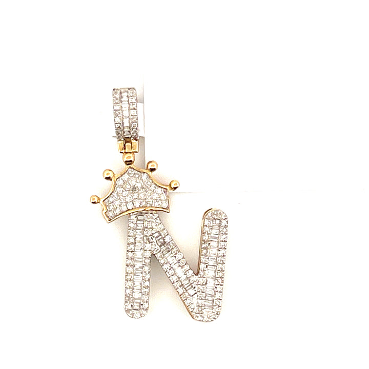 Yellow 10 Karat Initial Pendan