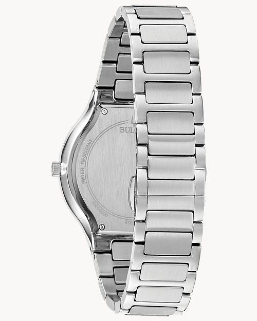 Bulova Millennia Stainless Steel Diamond Accent Watch, Black
