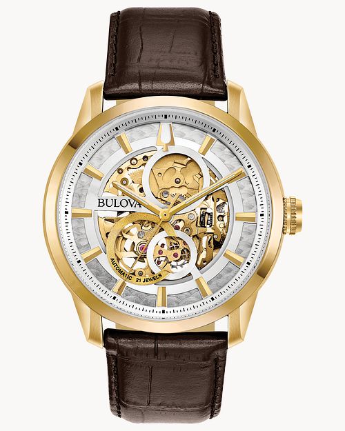 Bulova Sutton Gold-Tone Automatic Watch, 43mm