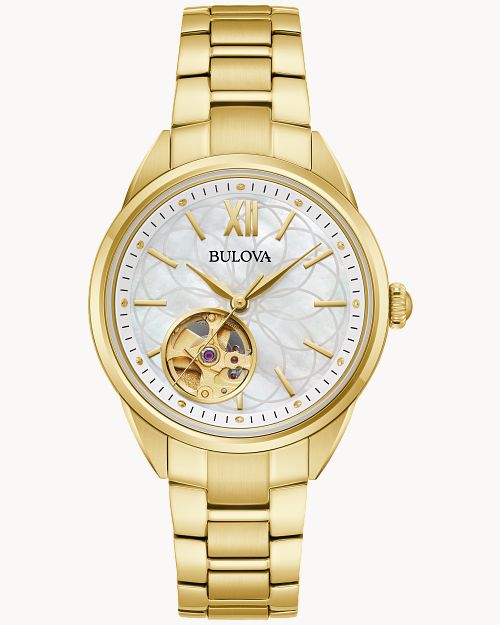 Bulova Sutton Gold-Tone Automatic Women&