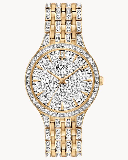 Bulova Phantom Two-Tone Crystal Watch, 32mm