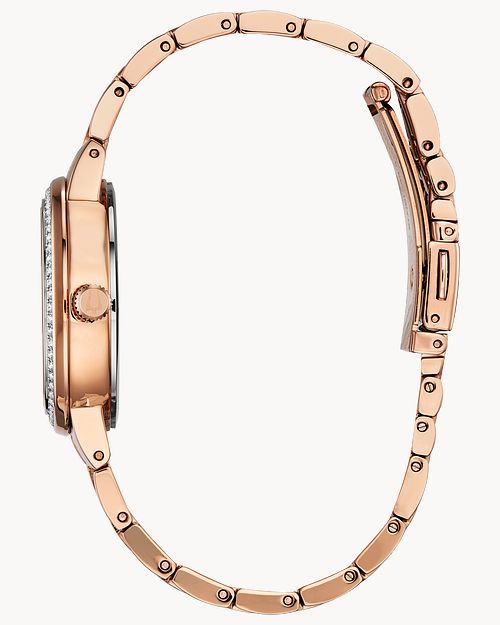 Bulova Phantom Rose Gold-Tone Crystal Watch