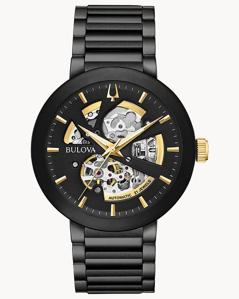Bulova Futuro Modern Automatic Black Stainless Steel Skeleton