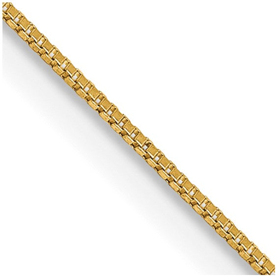 10K Yellow Gold Box Chain, 18 inch