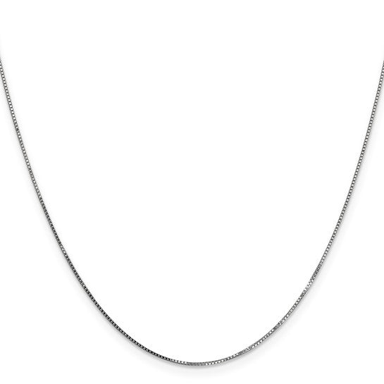 White 14 Karat Diamond Cut Chain Length 18 Weight 1.7 Mm 0.7 Style: Box
MM Width: 0.7
Gram Weight: 1.7