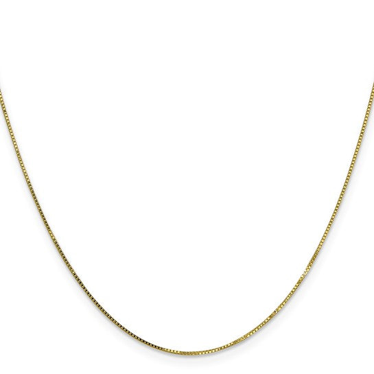 14K Yellow Gold Box Chain, 18 inch, 0.7mm