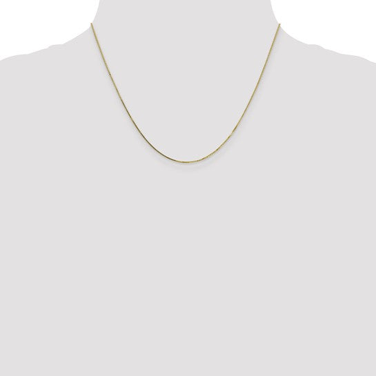 14K Yellow Gold Box Chain, 18 inch, 0.7mm