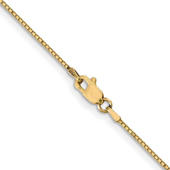 14K Yellow Gold Diamond-Cut Box Chain, 16 inch, 0.9mm