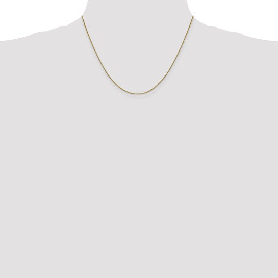 14K Yellow Gold Diamond-Cut Box Chain, 16 inch, 0.9mm