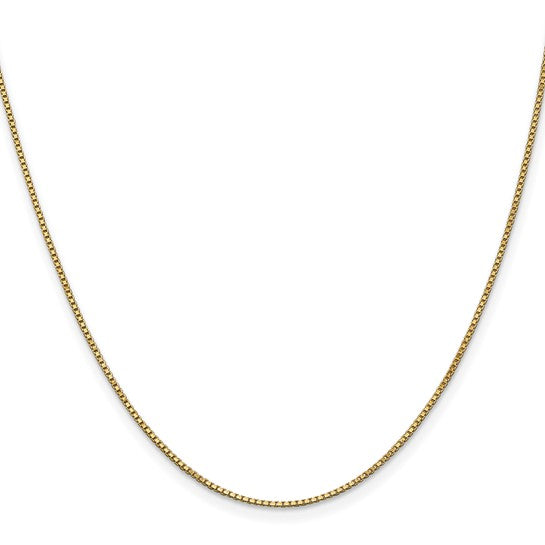 14K Yellow Gold Box-Link Chain, 20 inch, 1mm