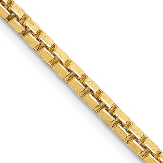 Yellow 14 Karat Diamond Cut Chain Length 22 Weight 15.1 Mm 3.5 Style: Box
MM Width: 3.5
Gram Weight: 15.1