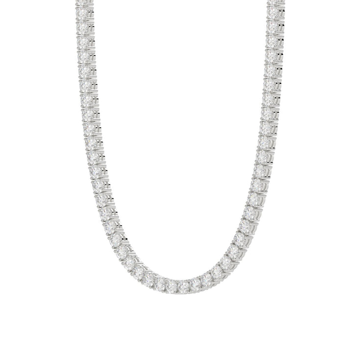 14K White Gold Lab-Grown Diamond Tennis Chain, 4.00 ct, 16 inch, 2mm