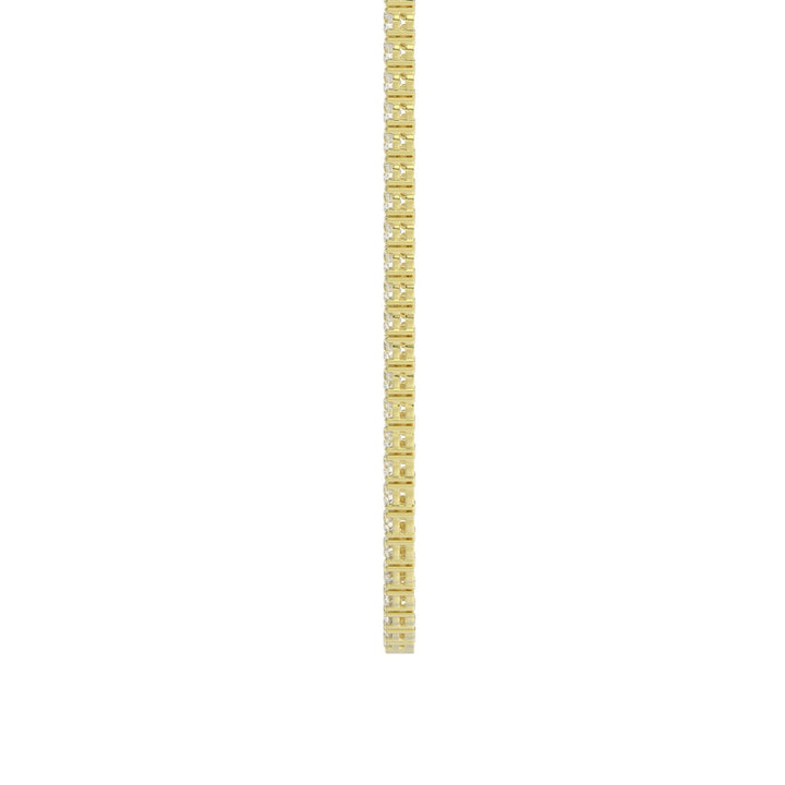 14K Yellow Gold Lab-Grown Diamond Tennis Chain, 7.00 ct, 16 inch, 2.5mm