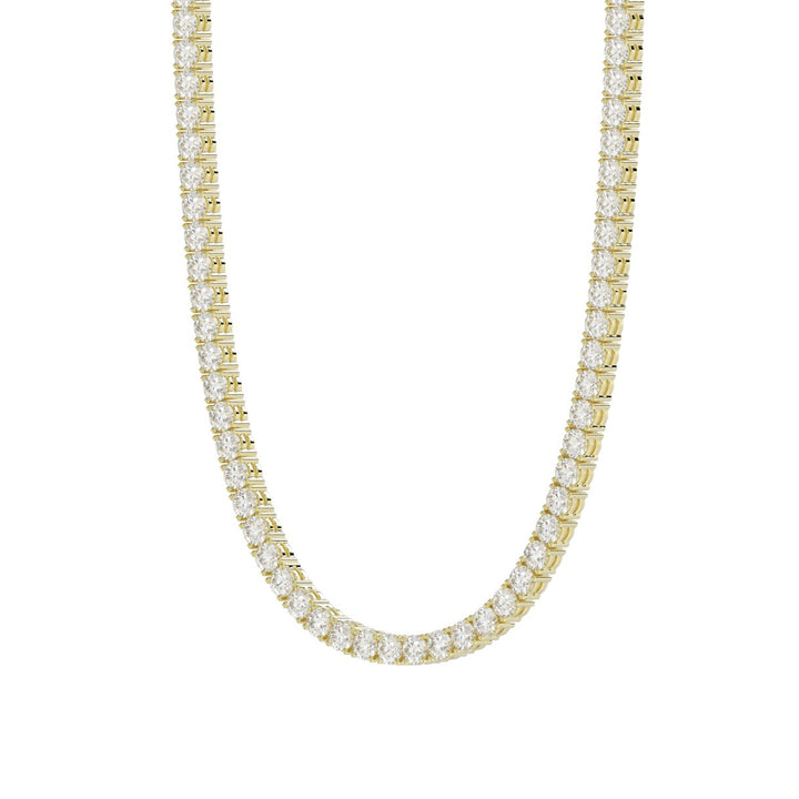 14K Yellow Gold Lab-Grown Diamond Tennis Chain, 7.00 ct, 16 inch, 2.5mm