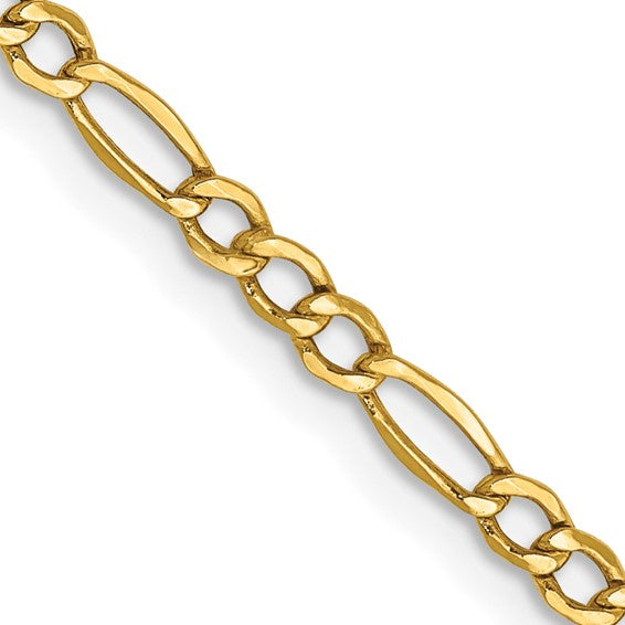 Yellow 14 Karat Chain Length 20 Weight 2.2 Mm 2.6