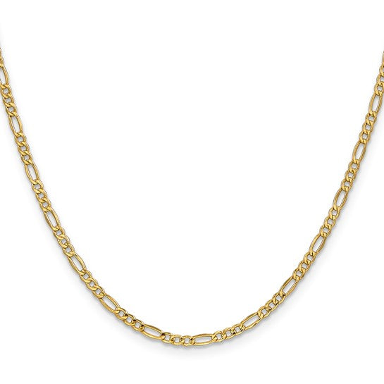 Yellow 14 Karat Chain Length 20 Weight 2.2 Mm 2.6