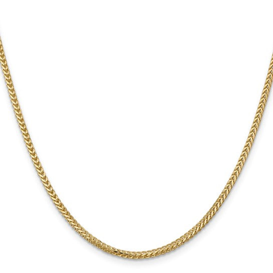 Yellow 10 Karat Diamond Cut Chain Length 18 Weight 7.7 Mm 2 Style: Franco
MM Width: 2
Gram Weight: 7.7