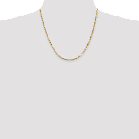 Yellow 10 Karat Diamond Cut Chain Length 18 Weight 7.7 Mm 2 Style: Franco
MM Width: 2
Gram Weight: 7.7