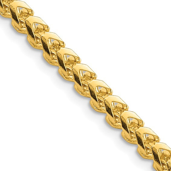Yellow 10 Karat Diamond Cut Chain Length 24 Weight 35.8 Mm 4.7 Style: Franco
MM Width: 4.7
Gram Weight: 35.8