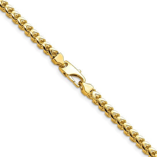 Yellow 10 Karat Diamond Cut Chain Length 24 Weight 35.8 Mm 4.7 Style: Franco
MM Width: 4.7
Gram Weight: 35.8