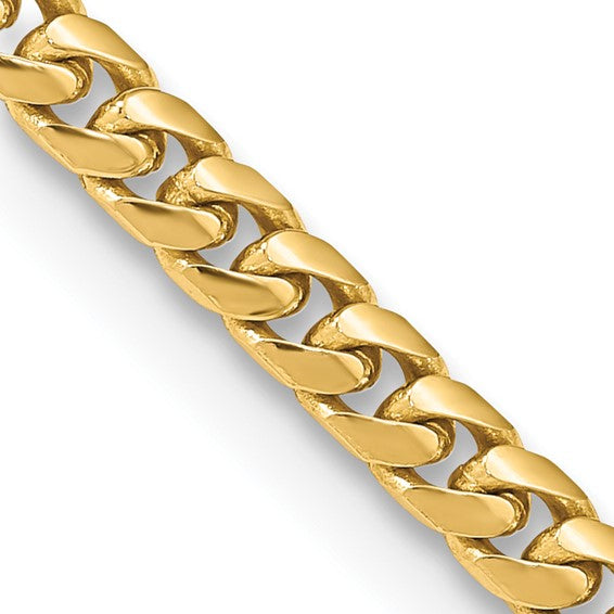 Yellow 14 Karat Chain Length 8 Weight 3.8 Mm 4.5 Style: Miami Cuban
MM Width: 4.5
Gram Weight: 3.8