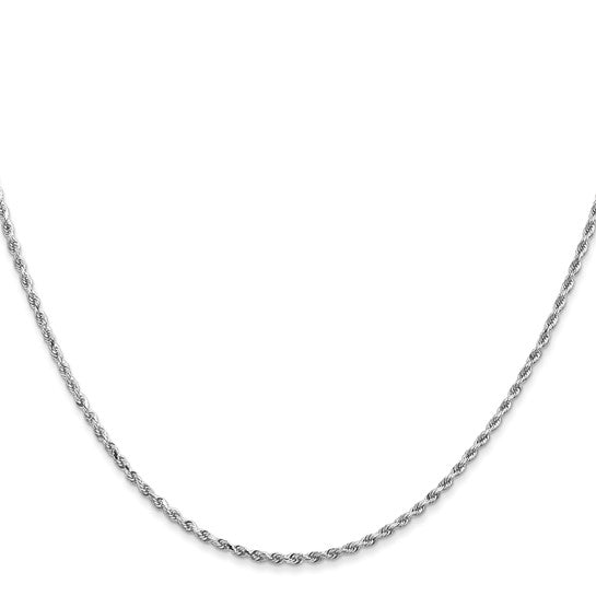 White 14 Karat Diamond Cut Chain Length 16 Weight 3.55 Mm 1.6