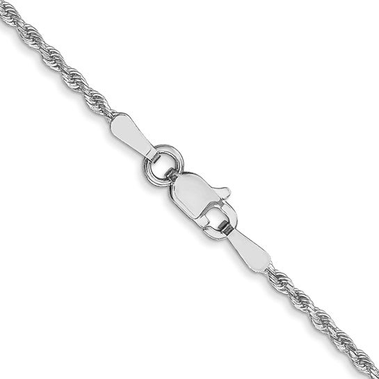 White 14 Karat Diamond Cut Chain Length 18 Weight 4 Mm 1.6