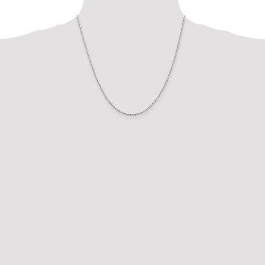 White 14 Karat Diamond Cut Chain Length 16 Weight 3.55 Mm 1.6