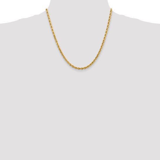Yellow 10 Karat Diamond Cut Chain Length 26 Weight 29.8 Mm 4 Style: Solid Rope
MM Width: 4
Gram Weight: 29.8