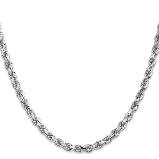 Two-Tone Sterling Silver Rope Chain Length 22 Mm 5.7