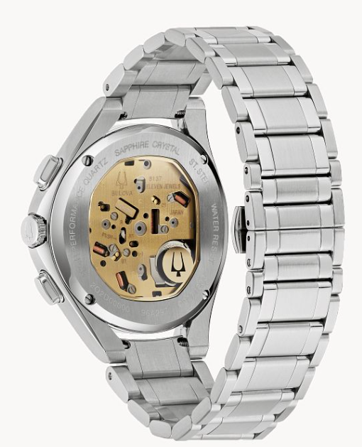 Bulova CURV Stainless Steel Chronograph Watch, 44mm Green