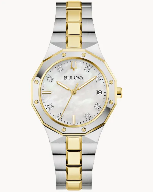 Bulova Prestige Two-Tone Diamond Women&