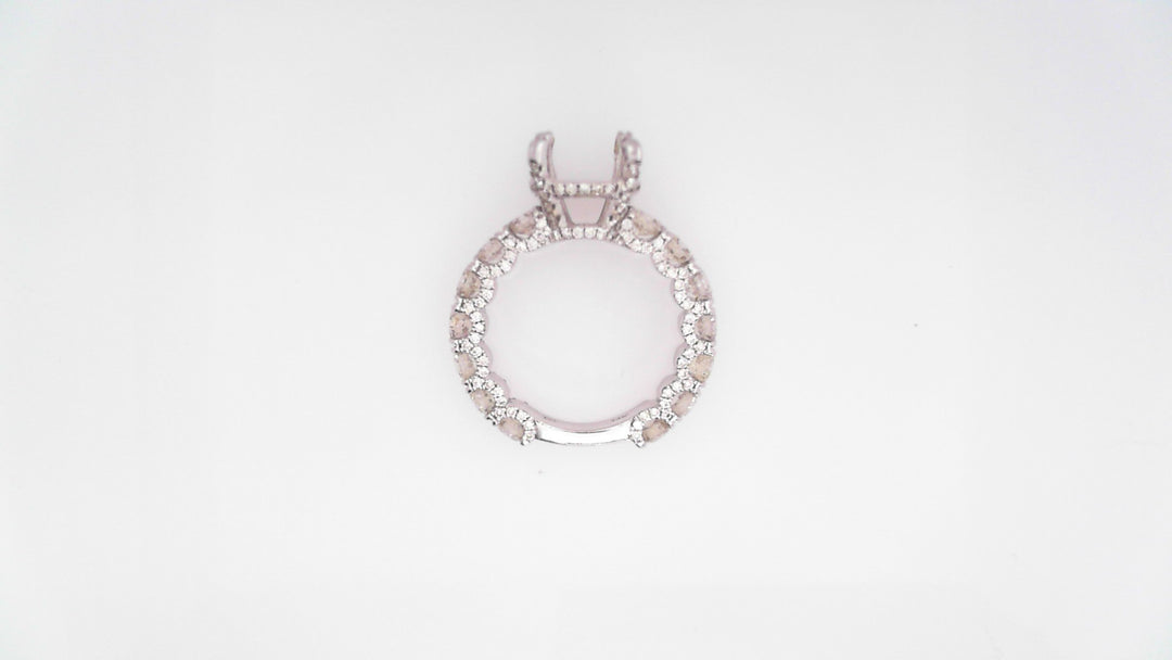 14k White Gold Diamond Setting Unset