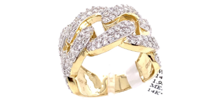 10k Yellow Gold  Pavé Ring