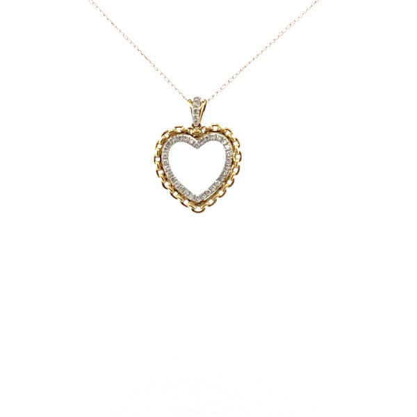 Yellow 10 Karat Heart Pendant