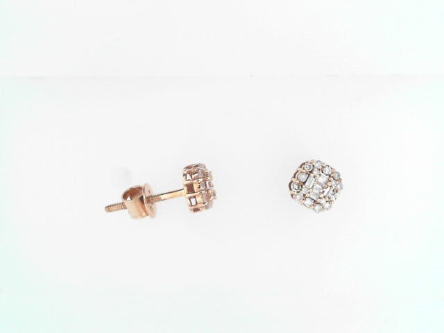 Rose 10 Karat Stud Earrings 0.