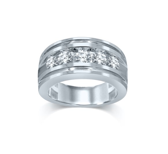 LAB Diamond Wedding Bands - Men'