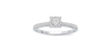 10k White Gold Diamond Halo Engagement Ring