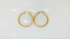Yellow Silver Polished Small Hoop Earrings