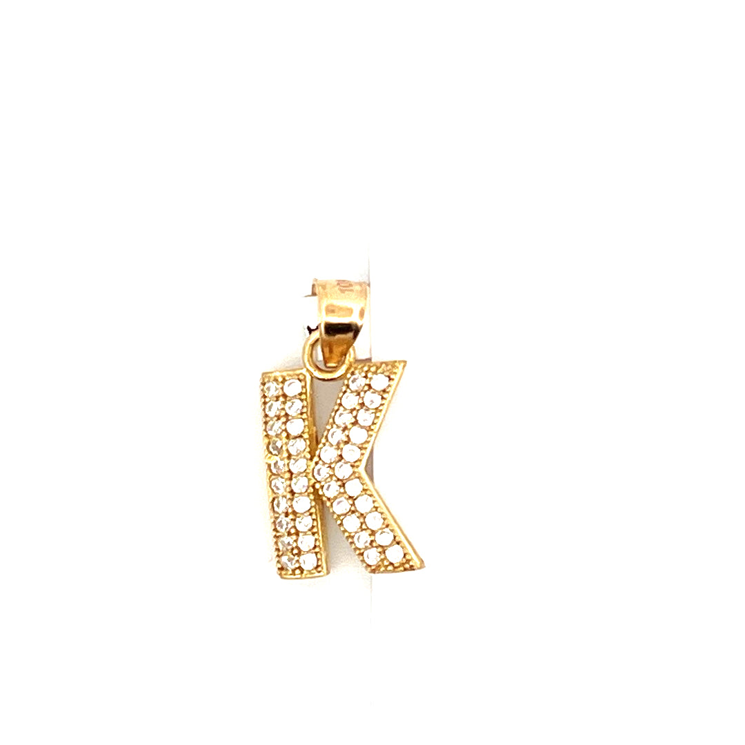 Yellow 10 Karat K Initials Cha