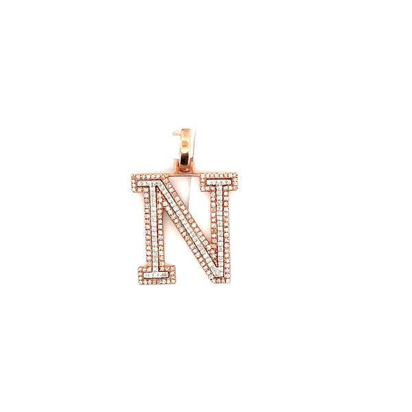 Two-Tone 10 Karat Initial Pend