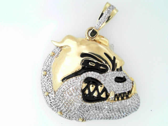 Yellow 10 Karat Hip Hop Pendan