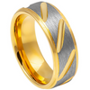 Tungsten Two-Tone Wedding Band 8mm