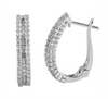 White 10 Karat Small Hoop Earr