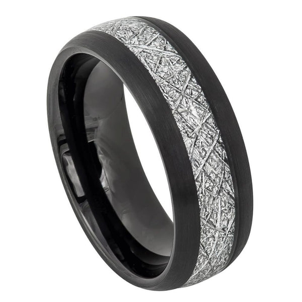 Gent's Black Wedding Band Size