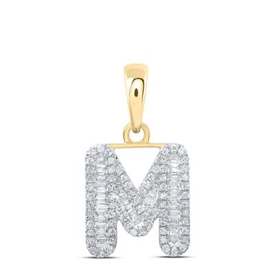 Yellow 10 Karat Initial Pendan