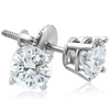 White 14 Karat Stud Earrings 2