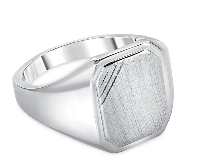 White Silver Fashion Ring Size:9