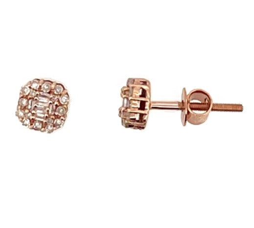 Rose 10 Karat Stud Earrings 0.